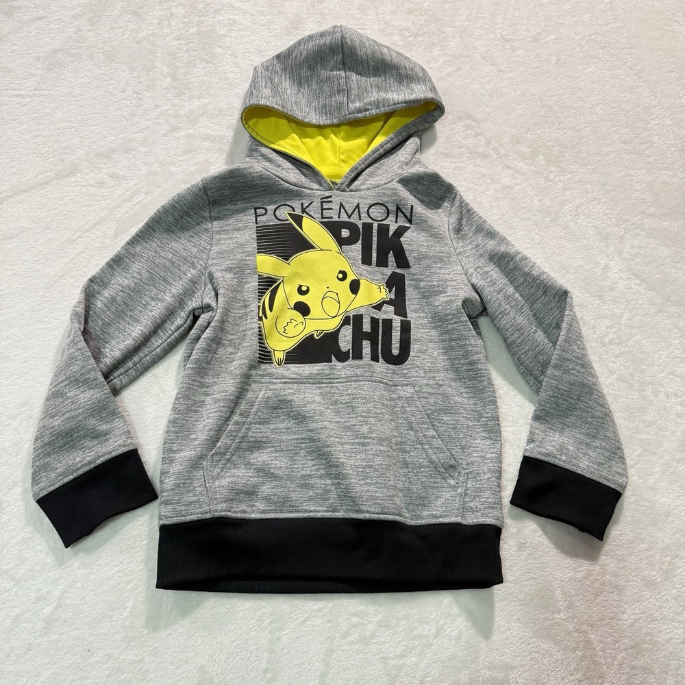 Jumping Beans Pikachu Gray Hoodie Boys Size 7 Pokémon Pullover